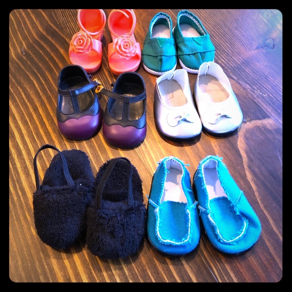 6 pair bitty baby/ 18in doll shoes - Picture 1 of 1